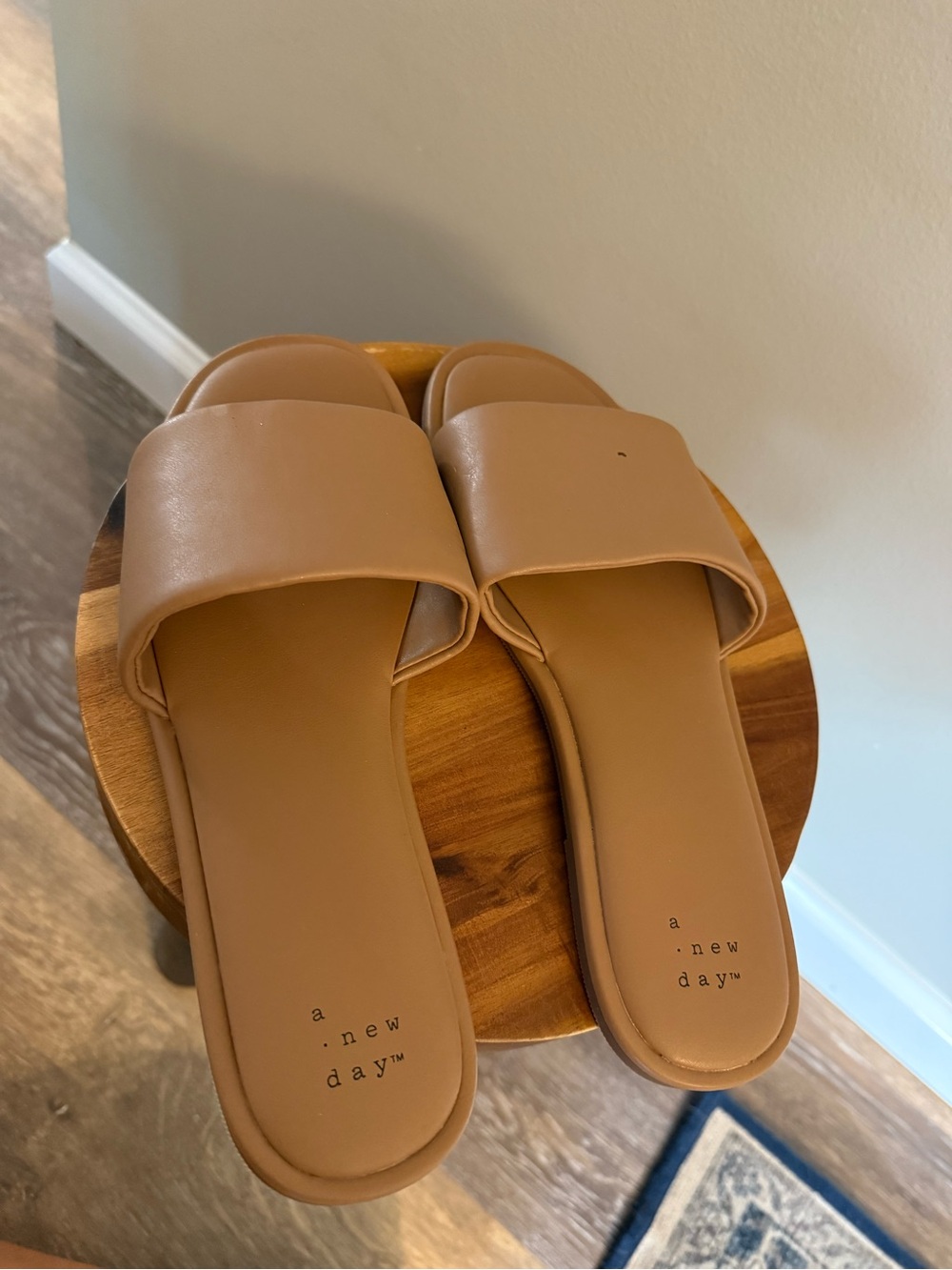 a new day Tan Slip-On Slide Sandals